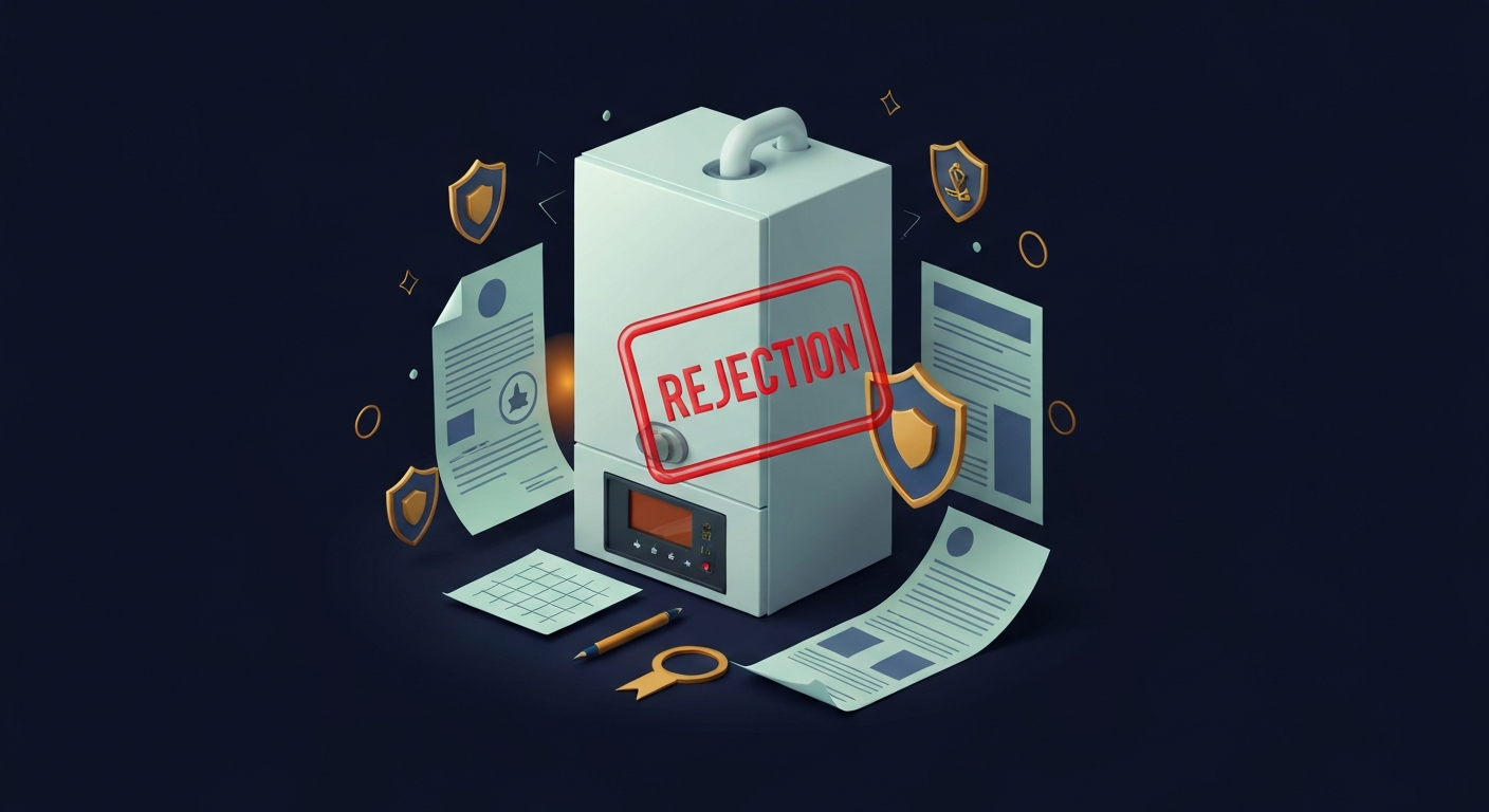 Editorial illustration for Gas Boiler Warranty Claim Refused UK: Your Legal Rights & Next Steps